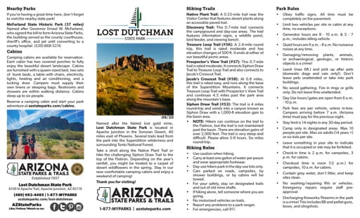lost dutchman hiking map