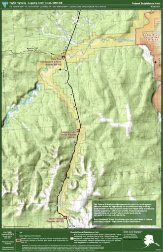 map of GMU 20E - Taylor Hwy - Logging Cabin Creek