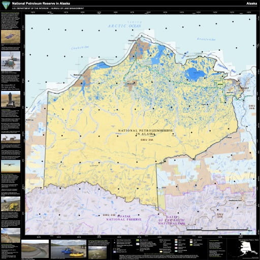 map of National Petroleum Reserve-Alaska - Visitor Map
