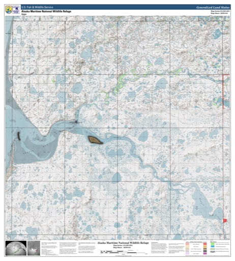 Map sheet AKM-045 for the Alaska Maritime National Wildlife Refuge (NWR) in Alaska. Published by U.S. Fish and Wildlife Service (USFWS).