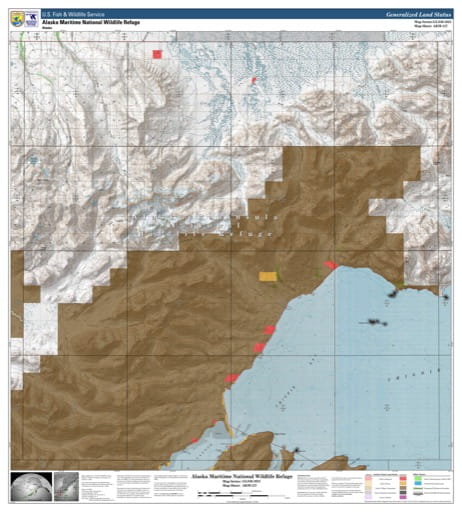 Map sheet AKM-127 for the Alaska Maritime National Wildlife Refuge (NWR) in Alaska. Published by U.S. Fish and Wildlife Service (USFWS).