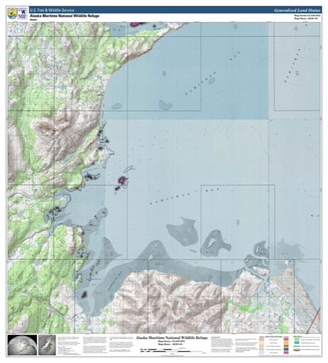 Map sheet AKM-163 for the Alaska Maritime National Wildlife Refuge (NWR) in Alaska. Published by U.S. Fish and Wildlife Service (USFWS).