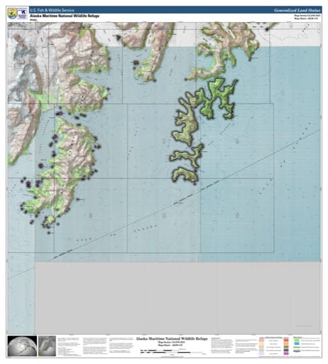 Map sheet AKM-170 for the Alaska Maritime National Wildlife Refuge (NWR) in Alaska. Published by U.S. Fish and Wildlife Service (USFWS).