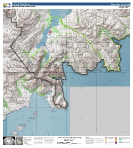 Map sheet BCH-07 for the Becharof National Wildlife Refuge (NWR) in Alaska. Published by U.S. Fish and Wildlife Service (USFWS).