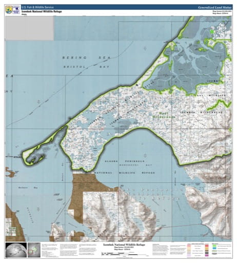 Map sheet IZM-03 for the Izembek National Wildlife Refuge (NWR) in Alaska. Published by U.S. Fish and Wildlife Service (USFWS).