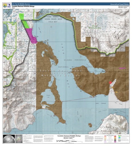 Map sheet IZM-04 for the Izembek National Wildlife Refuge (NWR) in Alaska. Published by U.S. Fish and Wildlife Service (USFWS).
