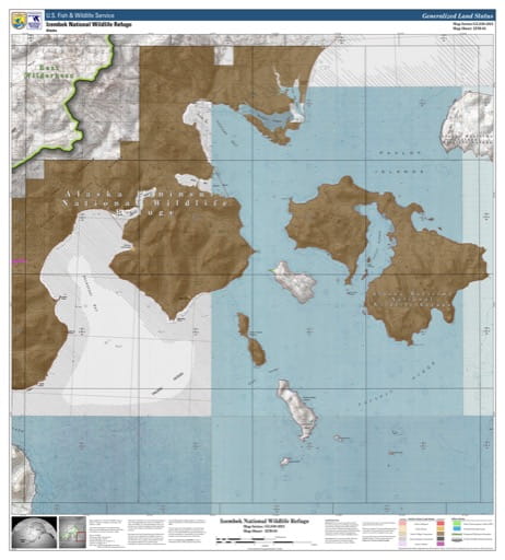 Map sheet IZM-05 for the Izembek National Wildlife Refuge (NWR) in Alaska. Published by U.S. Fish and Wildlife Service (USFWS).
