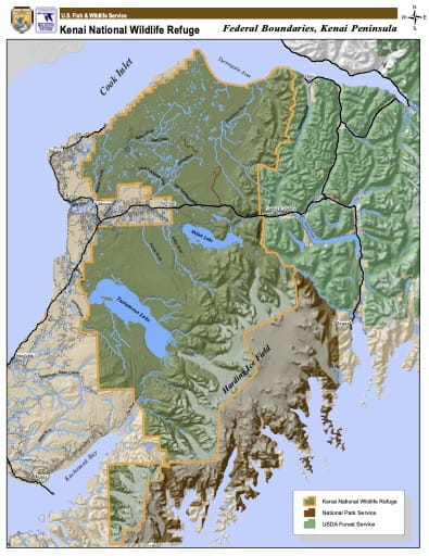 map of Kenai NWR - Boundary Map