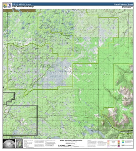 Map sheet KAN-05 for the Kenai National Wildlife Refuge (NWR) in Alaska. Published by U.S. Fish and Wildlife Service (USFWS).