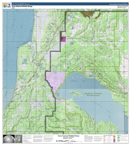 Map sheet KAN-07 for the Kenai National Wildlife Refuge (NWR) in Alaska. Published by U.S. Fish and Wildlife Service (USFWS).