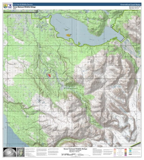 Map sheet KAN-08 for the Kenai National Wildlife Refuge (NWR) in Alaska. Published by U.S. Fish and Wildlife Service (USFWS).