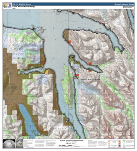 Map sheet KDK-07 for the Kodiak National Wildlife Refuge (NWR) in Alaska. Published by U.S. Fish and Wildlife Service (USFWS).