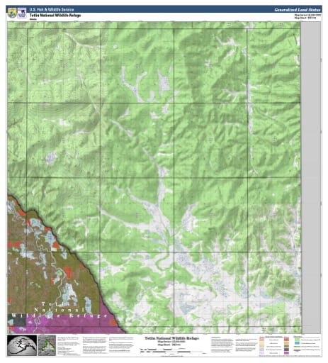 Map sheet TET-03 for the Tetlin National Wildlife Refuge (NWR) in Alaska. Published by U.S. Fish and Wildlife Service (USFWS).