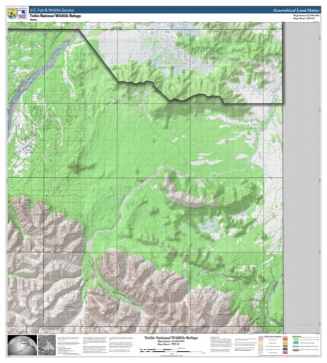 Map sheet TET-07 for the Tetlin National Wildlife Refuge (NWR) in Alaska. Published by U.S. Fish and Wildlife Service (USFWS).