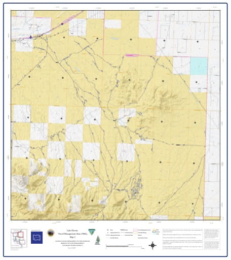 map of Lake Havasu Travel Management - Area 2