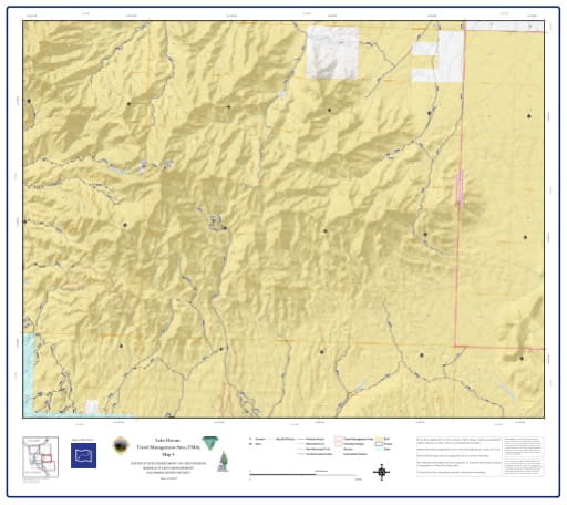 map of Lake Havasu Travel Management - Area 4