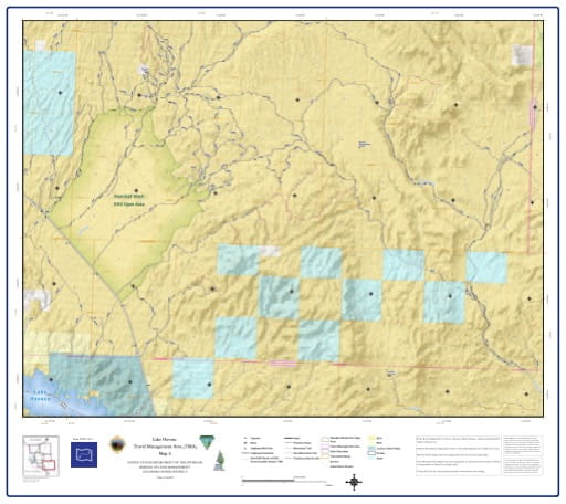 map of Lake Havasu Travel Management - Area 6