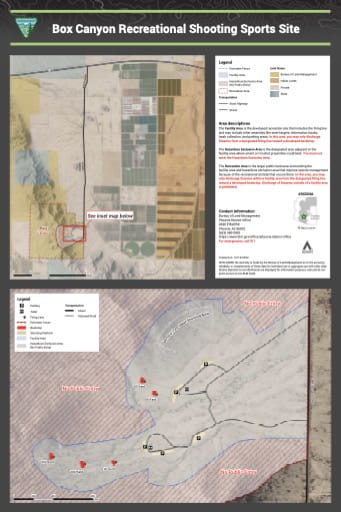 Map of Vulture Peak Trail Access Reroute and Parking Area in the BLM Phoenix District area in Arizona. Published by the Bureau of Land Management (BLM).