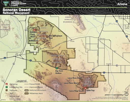 map of Sonoran Desert - Visitor Map