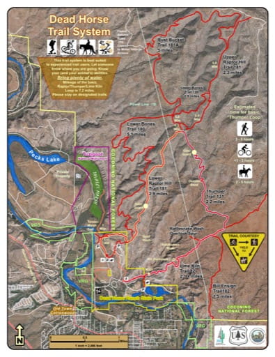 map of Dead Horse Ranch - Trail System