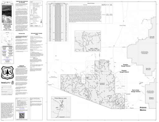 map of Coronado MVUM - Nogales 2019