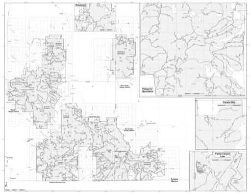 map of Coronado MVUM - Sierra Vista 2019