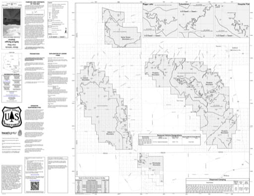 Motor Vehicle Use Map (MVUM) of Safford Ranger District in Coronado National Forest (NF). Published by the U.S. Forest Service (USFS).