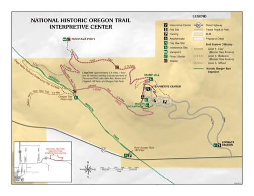 map of Oregon Trail - Visitor Map