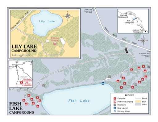 map of Fish Lake - Campground Map