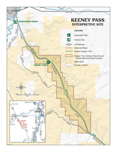map of Keeney Pass - Visitor Map