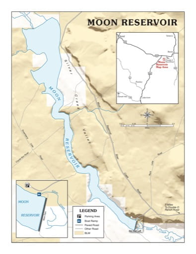 map of Moon Reservoir - Visitor Map