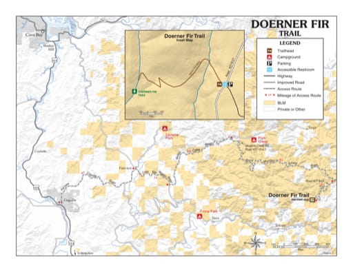 map of Doerner Fir - Trail Map