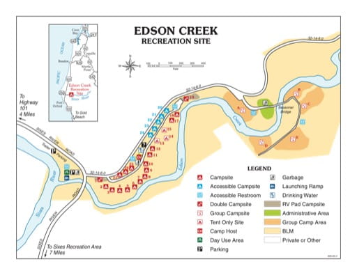 map of Edson Creek - Recreation Map