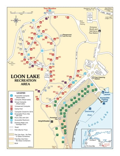 map of Loon Lake - Recreation Map