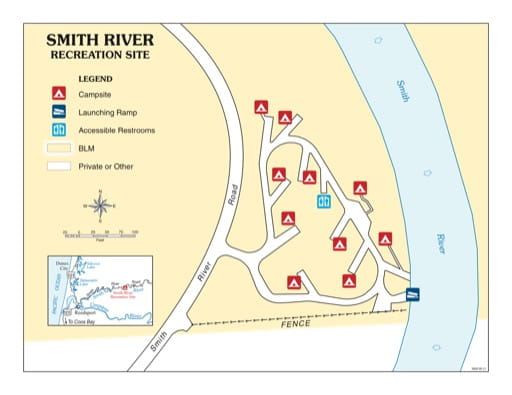 map of Smith River - Recreation Map