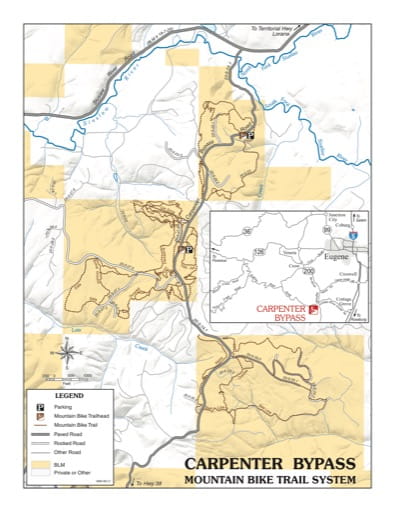 map of Carpenter Bypass - Mountain Bike Trail System