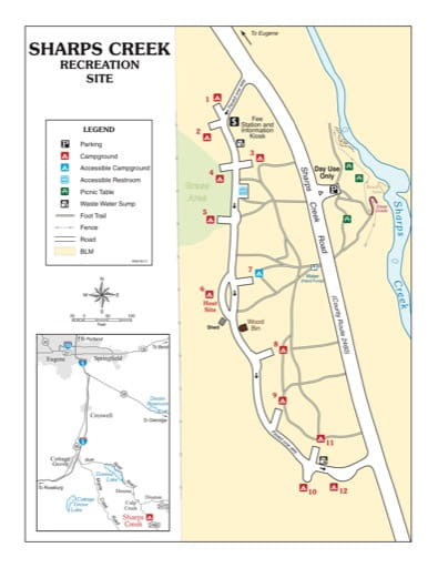 map of Sharps Creek - Recreation Map