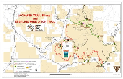 map of Applegate - Jack-Ash Trail