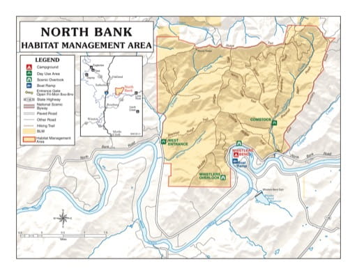 map of North Bank - Recreation Map