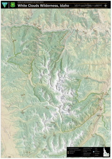 map of White Clouds - Wilderness Map