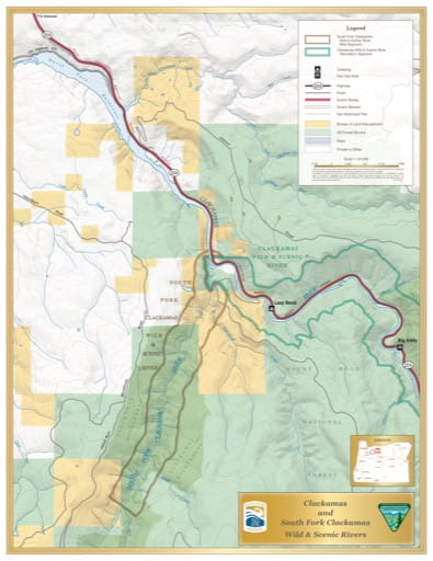 map of Clackamas and South Fork Clackamas - Visitor Map