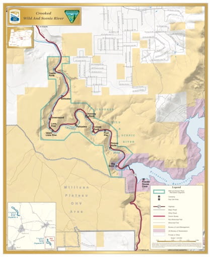 map of Crooked River - Segment B