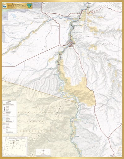 Map 4: Lower Deschutes, shows the section from Whitehorse Rapids to Sherars Falls of Deschutes Wild & Scenic River (WSR) in Oregon. Published by the Bureau of Land Management (BLM).
