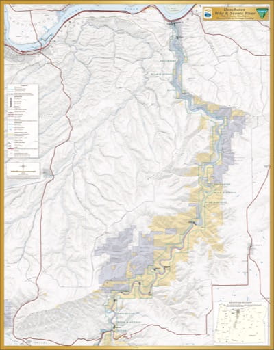 Map 5: Lower Deschutes, shows the section from Sherars Falls to Heritage Landing of Deschutes Wild & Scenic River (WSR) in Oregon. Published by the Bureau of Land Management (BLM).