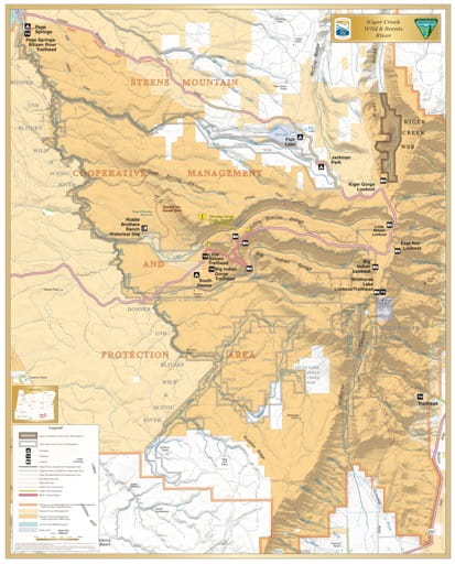map of Kiger Creek - Visitor Map