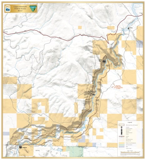 map of Klamath River - Upper Klamath
