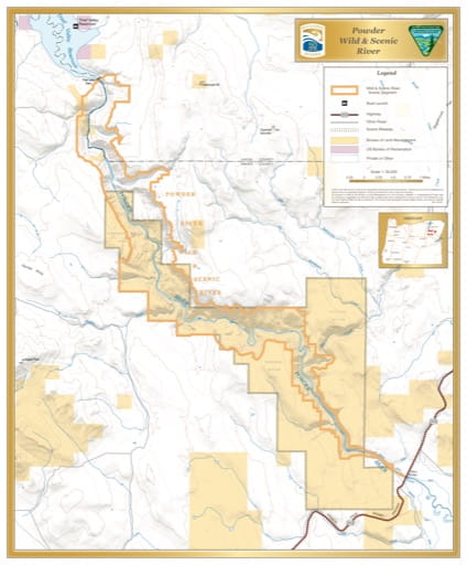 map of Powder River - Visitor Map