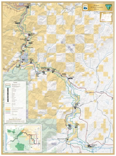 map of Rogue River - Recreation Section