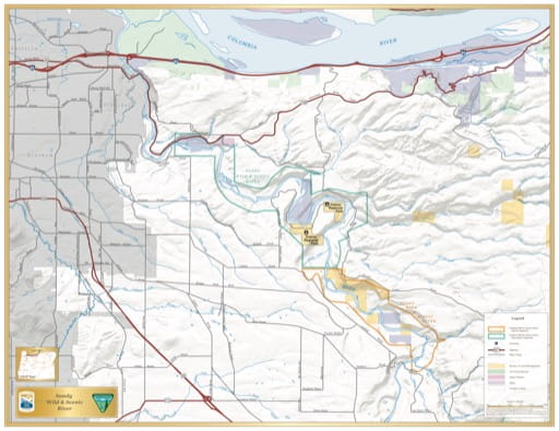map of Sandy River - Visitor Map