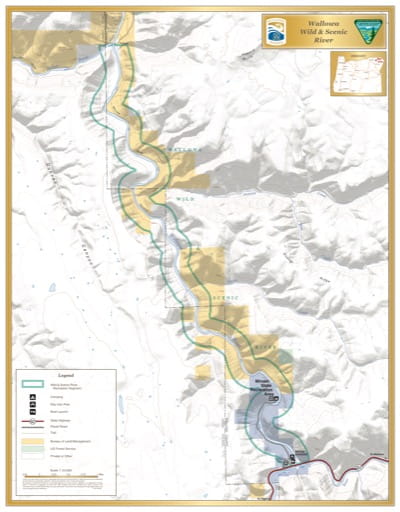 map of Wallowa River - Visitor Map